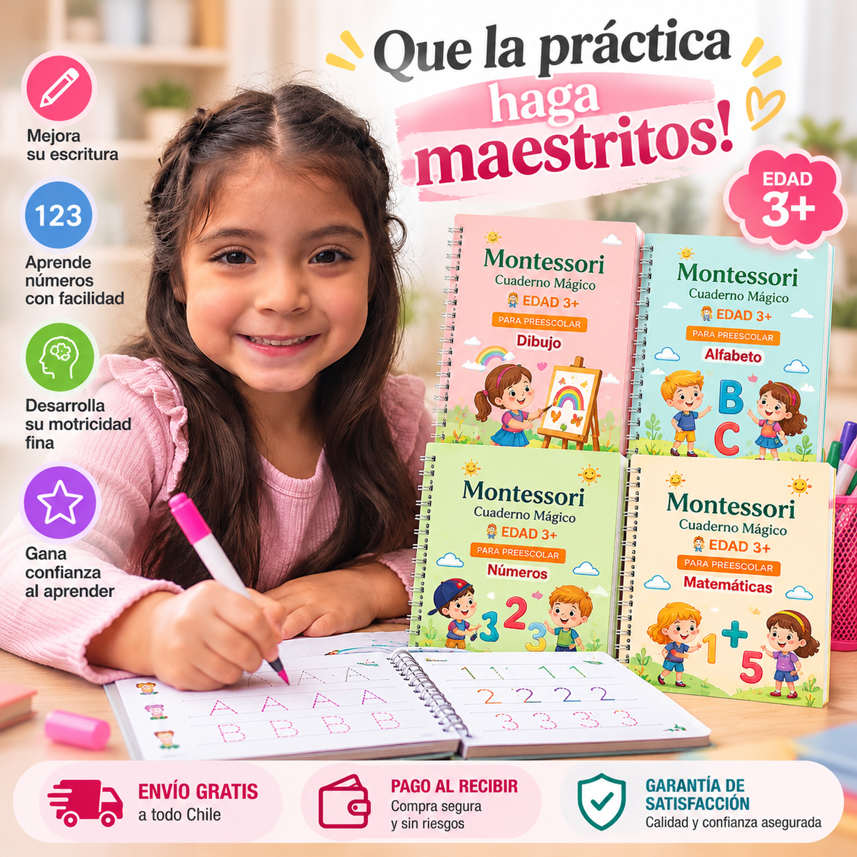 Si no quieres batallar más con tu peque para que practique escritura, esto es para ti
