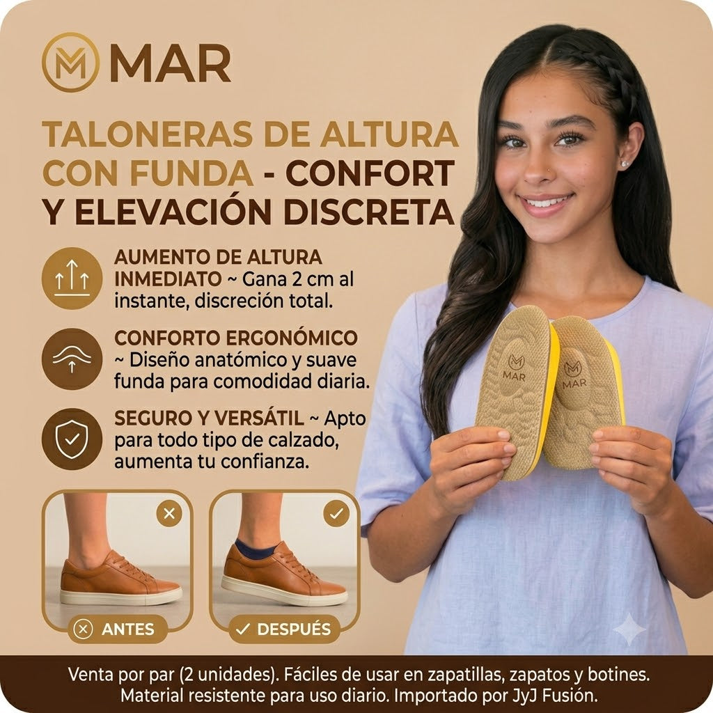 Plantillas de Altura Ergonómicas – Discretas y Cómodas